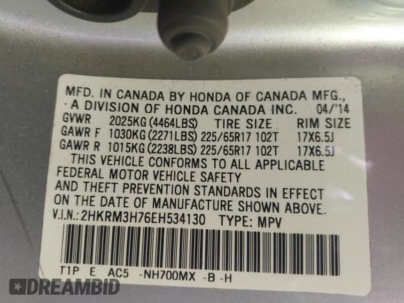 ✅ 2014 Honda CR-V EX-L • VIN: 2HKRM3H76EH534130 • Lot: 43617077. Wystawiony na IAAI z przebiegiem 110 375 mil. Bezpłatny archiwum sprzedaży aukcyjnych z USA i szczegółowy raport historii pojazdu na DreamBid. Zdjęcie 9.