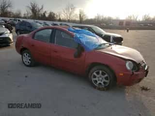 2005 Dodge Neon SXT with VIN 1B3ES56C75D173921, listed as a Copart auction lot 85605344 with 133,666 mi miles and Salvage title. Bid and sale history available at DreamBid. Image 4.