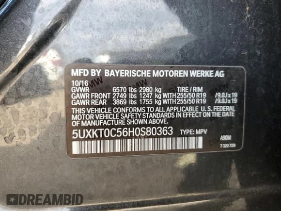 ✅ 2017 BMW X5 xDrive40e • VIN: 5UXKT0C56H0S80363 • Lot: 91511475. Listed on Copart with 72,818 mi. Free auction sales archive from the USA and detailed vehicle history report at DreamBid. Image 12.