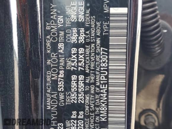 ✅ 2023 Hyundai Ioniq 5 Preferred • VIN: KM8KN4AE1PU183077 • Lot: 84926614. Wystawiony na Copart z przebiegiem 22 514 mil mil. Skorzystaj z bezpłatnego archiwum sprzedaży aukcyjnych z USA i zobacz szczegółowy raport historii pojazdu na DreamBid. Zdjęcie 13.