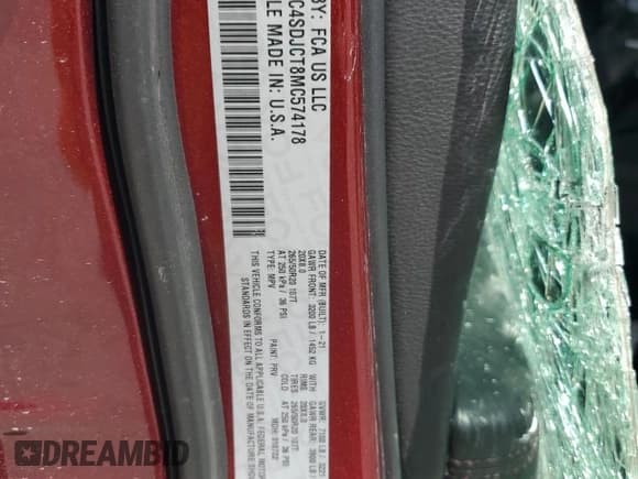 ✅ 2021 Dodge Durango R/T • VIN: 1C4SDJCT8MC574178 • Lot: 56684245. Listed on Copart with 97,151 mi. Free auction sales archive from the USA and detailed vehicle history report at DreamBid. Image 13.