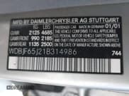 ✅ 2001 Mercedes-Benz E 320 • VIN: WDBJF65J21B314986 • Лот: 43899817. Опубликован ранее на IAAI с пробегом 252 640 миль. Бесплатный доступ к архиву аукционных продаж из США и подробный отчёт об истории автомобиля на DreamBid. Изображение 9.