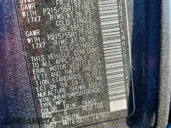 ✅ 2011 Nissan Juke S • VIN: JN8AF5MR5BT004267 • Lot: 93635265. Listed on Copart with 169,647 mi. Free auction sales archive from the USA and detailed vehicle history report at DreamBid. Image 14.