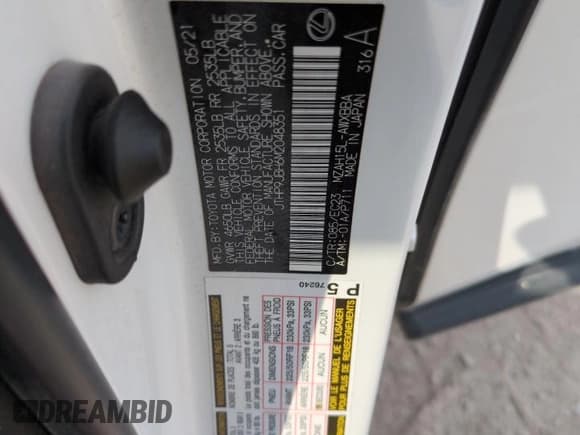 ✅ 2021 Lexus UX 250h • VIN: JTHP9JBH6M2048351 • Lot: 71002824. Wystawiony na Copart z przebiegiem 61 003 mil. Bezpłatny archiwum sprzedaży aukcyjnych z USA i szczegółowy raport historii pojazdu na DreamBid. Zdjęcie 13.