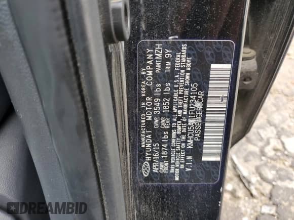 ✅ 2015 Hyundai Accent Sport • VIN: KMHCU5AE1FU234105 • Лот: 68011625. Опубликован ранее на Copart с пробегом 171 028 миль. Бесплатный доступ к архиву аукционных продаж из США и подробный отчёт об истории автомобиля на DreamBid. Изображение 12.