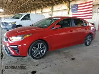 ✅ 2021 Kia Forte EX • VIN: 3KPF54AD2ME307980 • Лот: 90321415. Опубликован ранее на Copart с пробегом 58 219 миль. Бесплатный доступ к архиву аукционных продаж из США и подробный отчёт об истории автомобиля на DreamBid. Изображение 1.