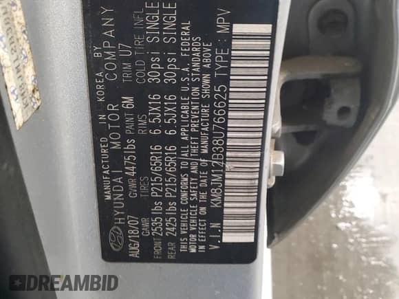 ✅ 2008 Hyundai Tucson GLS • VIN: KM8JM12B38U766625 • Lot: 82376334. Wystawiony na Copart z przebiegiem 161 616 mil mil. Skorzystaj z bezpłatnego archiwum sprzedaży aukcyjnych z USA i zobacz szczegółowy raport historii pojazdu na DreamBid. Zdjęcie 15.