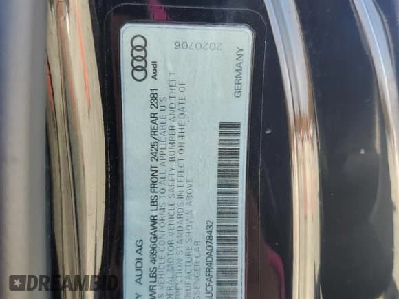 ✅ 2013 Audi A5 Premium • VIN: WAUCFAFR4DA078432 • Lot: 91829535. Wystawiony na Copart z przebiegiem 154 140 mil. Bezpłatny archiwum sprzedaży aukcyjnych z USA i szczegółowy raport historii pojazdu na DreamBid. Zdjęcie 12.