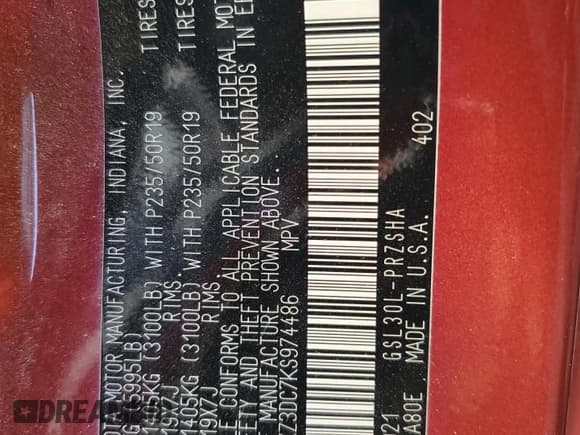 ✅ 2019 Toyota Sienna SE • VIN: 5TDXZ3DC7KS974486 • Lot: 80328255. Listed on Copart with 111,445 mi. Free auction sales archive from the USA and detailed vehicle history report at DreamBid. Image 14.