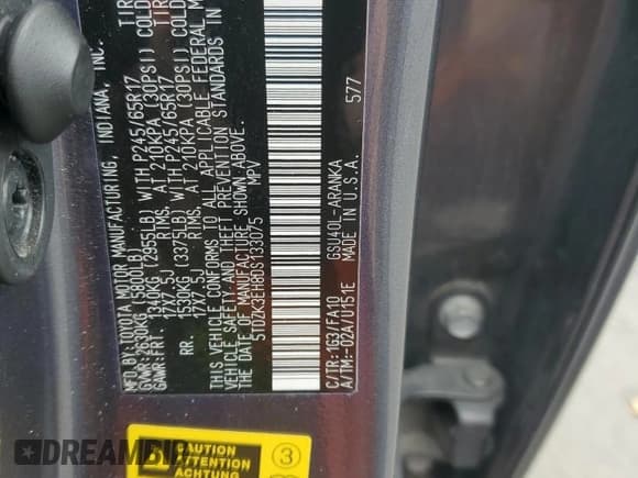 ✅ 2013 Toyota Highlander SE • VIN: 5TDZK3EH8DS133075 • Лот: 84646735. Опубликован ранее на Copart с пробегом 107 877 миль. Бесплатный доступ к архиву аукционных продаж из США и подробный отчёт об истории автомобиля на DreamBid. Изображение 13.