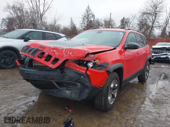 ✅ 2019 Jeep Cherokee Trailhawk • VIN: 1C4PJMBX4KD121168 • Lot: 41680398. Listed on IAAI with 128,931 mi. Free auction sales archive from the USA and detailed vehicle history report at DreamBid. Image 6.