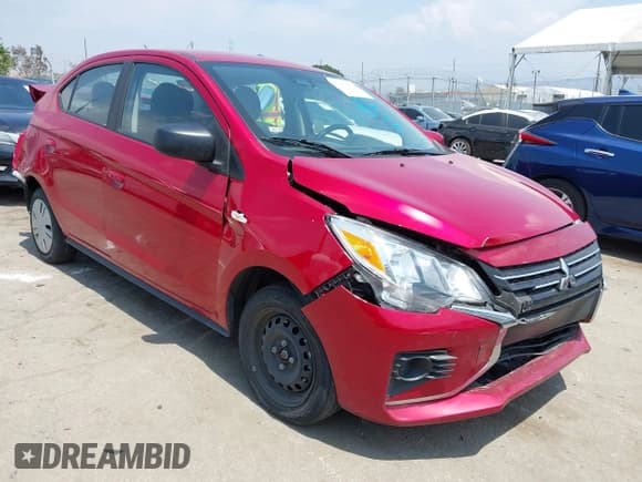 ✅ 2023 Mitsubishi Mirage ES • VIN: ML32FUFJ1PHF06114 • Лот: 42164974. Опубликован ранее на IAAI с пробегом 25 281 миль. Бесплатный доступ к архиву аукционных продаж из США и подробный отчёт об истории автомобиля на DreamBid. Изображение 1.