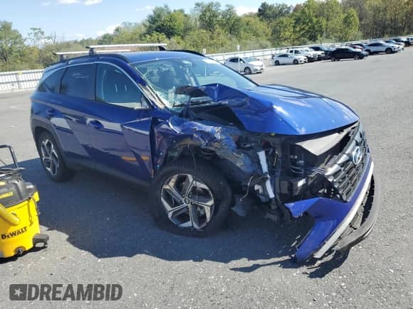 2023 Hyundai Tucson SEL with VIN 5NMJFCAE5PH166331, listed as a Copart auction lot 84397595 with 29,577 mi miles and Salvage title. Bid and sale history available at DreamBid. Image 4.