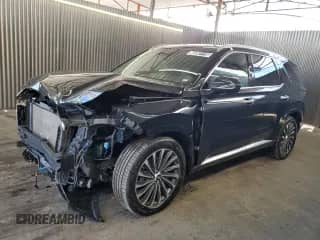 2024 Hyundai Palisade Calligraphy z VIN KM8R74GE7RU682145, wystawiony jako Copart lot #80281115 z przebiegiem 4 605 mil mil oraz Nie do naprawy • Non repairable. Historia ofert i sprzedaży dostępna na DreamBid. Obrazek 1.