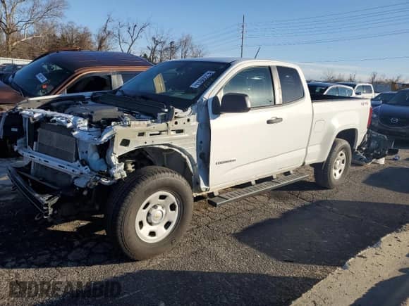 2018 Chevrolet Colorado 4WD Work Truck with VIN 1GCHTBEN2J1149726, listed as a Copart auction lot 81239914 with 49,771 mi miles and Salvage title. Bid and sale history available at DreamBid. Image 1.