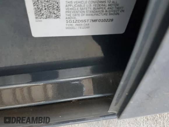 2021 Chevrolet Malibu LT with VIN 1G1ZD5ST7MF010228, listed as a Copart auction lot 81296455 with 51,440 mi miles and Salvage title. Bid and sale history available at DreamBid. Image 12.