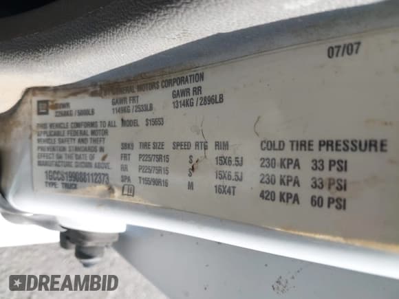 ✅ 2008 Chevrolet Colorado LS • VIN: 1GCCS199088112373 • Лот: 43497071. Опубликован ранее на IAAI с пробегом 247 986 миль. Бесплатный доступ к архиву аукционных продаж из США и подробный отчёт об истории автомобиля на DreamBid. Изображение 9.