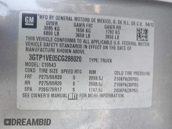 ✅ 2012 GMC Sierra 1500 SLE • VIN: 3GTP1VE05CG288020 • Лот: 43579103. Опубликован ранее на IAAI с пробегом 253 598 миль. Бесплатный доступ к архиву аукционных продаж из США и подробный отчёт об истории автомобиля на DreamBid. Изображение 9.