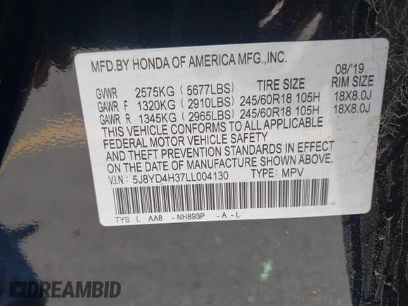 ✅ 2020 Acura MDX • VIN: 5J8YD4H37LL004130 • Lot: 42255090. Wystawiony na IAAI z przebiegiem 36 686 mil. Bezpłatny archiwum sprzedaży aukcyjnych z USA i szczegółowy raport historii pojazdu na DreamBid. Zdjęcie 9.