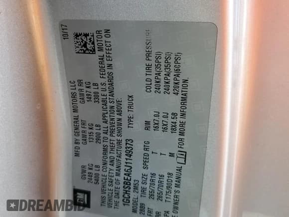 ✅ 2018 Chevrolet Colorado 2WD Work Truck • VIN: 1GCHSBEA6J1149373 • Lot: 92994285. Listed on Copart with 108,889 mi. Free auction sales archive from the USA and detailed vehicle history report at DreamBid. Image 12.