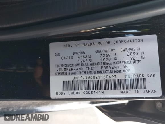 ✅ 2014 Mazda 6 i Touring • VIN: JM1GJ1V60E1120493 • Lot: 43460246. Listed on IAAI with 102,250 mi. Free auction sales archive from the USA and detailed vehicle history report at DreamBid. Image 9.