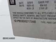 ✅ 2016 Chevrolet Cruze LS • VIN: 1G1PB5SGXG7173440 • Lot: 42995735. Listed on IAAI with 122,550 mi. Free auction sales archive from the USA and detailed vehicle history report at DreamBid. Image 9.