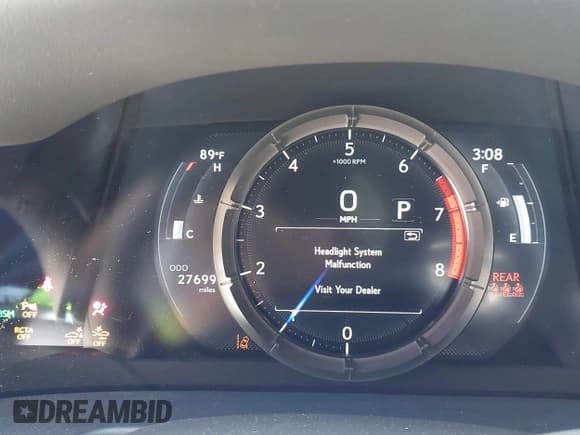 ✅ 2022 Lexus ES 350 F Sport • VIN: 58AGZ1B19NU122120 • Lot: 42435981. Listed on IAAI with 27,699 mi. Free auction sales archive from the USA and detailed vehicle history report at DreamBid. Image 7.