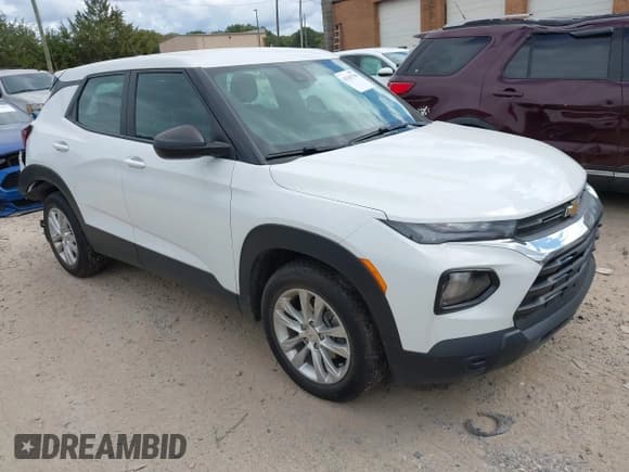 ✅ 2023 Chevrolet TrailBlazer LS • VIN: KL79MMS22PB025334 • Лот: 43361790. Опубликован ранее на IAAI с пробегом 27 024 миль. Бесплатный доступ к архиву аукционных продаж из США и подробный отчёт об истории автомобиля на DreamBid. Изображение 1.