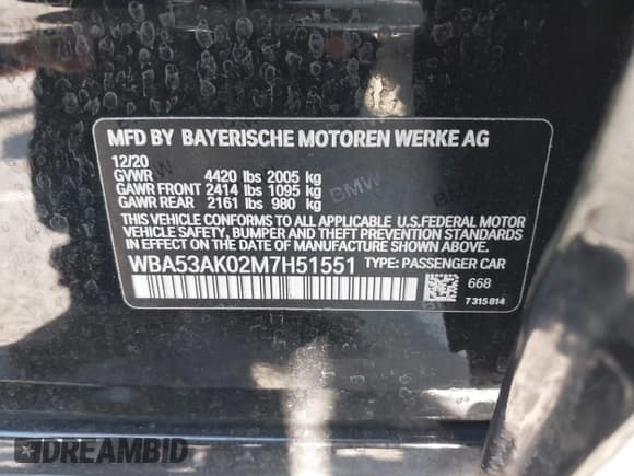 ✅ 2021 BMW 2 Series 228i • VIN: WBA53AK02M7H51551 • Lot: 42466137. Wystawiony na IAAI z przebiegiem 39 546 mil. Bezpłatny archiwum sprzedaży aukcyjnych z USA i szczegółowy raport historii pojazdu na DreamBid. Zdjęcie 9.