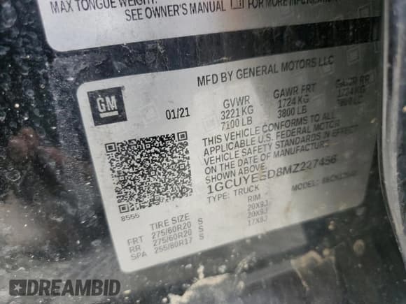 ✅ 2021 Chevrolet Silverado 1500 RST • VIN: 1GCUYEED8MZ227456 • Lot: 87375965. Wystawiony na Copart z przebiegiem Nie podano. Bezpłatny archiwum sprzedaży aukcyjnych z USA i szczegółowy raport historii pojazdu na DreamBid. Zdjęcie 12.