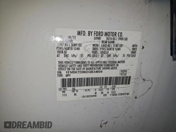 ✅ 2013 Ford Explorer XLT • VIN: 1FM5K7D96DGB34604 • Lot: 93057455. Wystawiony na Copart z przebiegiem 173 030 mil. Bezpłatny archiwum sprzedaży aukcyjnych z USA i szczegółowy raport historii pojazdu na DreamBid. Zdjęcie 13.