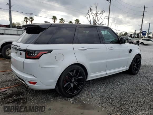 ✅ 2020 Land Rover Range Rover Sport SVR • VIN: SALWZ2RE8LA709700 • Lot: 45527625. Listed on Copart with 50,256 mi. Free auction sales archive from the USA and detailed vehicle history report at DreamBid. Image 3.
