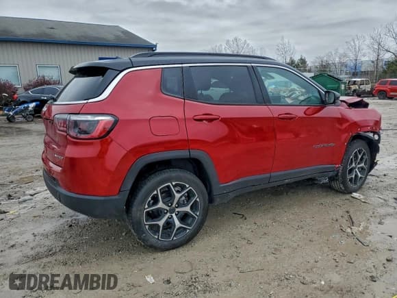 ✅ 2025 Jeep Compass Limited • VIN: 3C4NJDCN1ST599983 • Lot: 95864275. Listed on Copart with 13,708 mi. Free auction sales archive from the USA and detailed vehicle history report at DreamBid. Image 3.