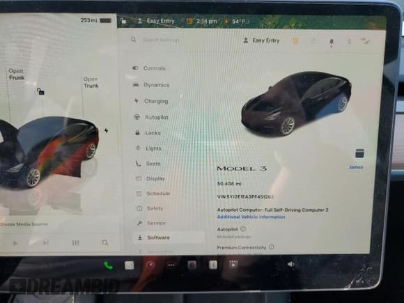 ✅ 2023 Tesla Model 3 • VIN: 5YJ3E1EA3PF451263 • Lot: 91381045. Wystawiony na Copart z przebiegiem 50 408 mil. Bezpłatny archiwum sprzedaży aukcyjnych z USA i szczegółowy raport historii pojazdu na DreamBid. Zdjęcie 9.