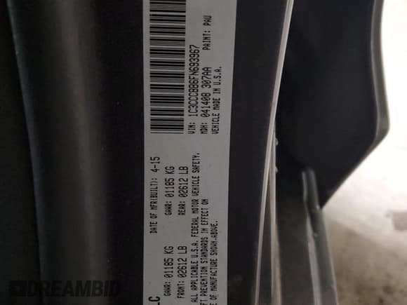 ✅ 2015 Chrysler 200 S • VIN: 1C3CCCBB6FN693967 • Lot: 91484315. Listed on Copart with 93,168 mi. Free auction sales archive from the USA and detailed vehicle history report at DreamBid. Image 13.