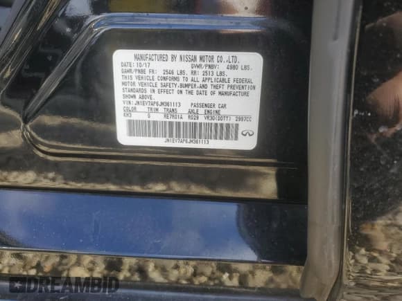 ✅ 2018 Infiniti Q50 Sport • VIN: JN1EV7AP6JM361113 • Лот: 82414705. Опубликован ранее на Copart с пробегом 42 641 миль. Бесплатный доступ к архиву аукционных продаж из США и подробный отчёт об истории автомобиля на DreamBid. Изображение 12.