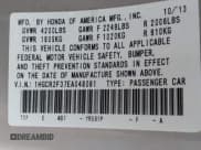 ✅ 2014 Honda Accord LX • VIN: 1HGCR2F37EA048081 • Lot: 43562519. Listed on IAAI with 167,997 mi. Free auction sales archive from the USA and detailed vehicle history report at DreamBid. Image 9.