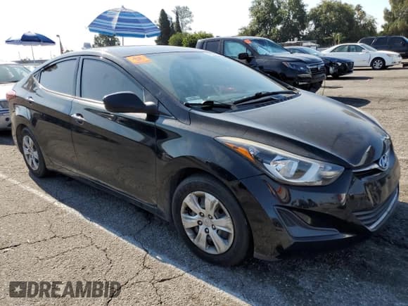 ✅ 2016 Hyundai Elantra SE • VIN: KMHDH4AE3GU601624 • Lot: 68548065. Listed on Copart with Not provided. Free auction sales archive from the USA and detailed vehicle history report at DreamBid. Image 4.