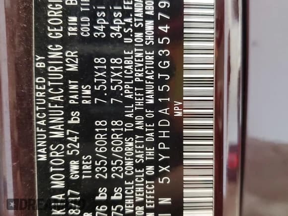 ✅ 2018 Kia Sorento EX • VIN: 5XYPHDA15JG354792 • Лот: 91345735. Опубликован ранее на Copart с пробегом 140 277 миль. Бесплатный доступ к архиву аукционных продаж из США и подробный отчёт об истории автомобиля на DreamBid. Изображение 13.