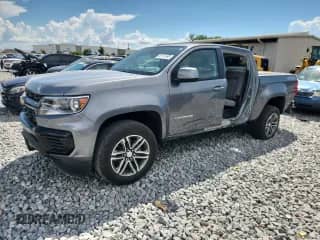 2021 Chevrolet Colorado 4WD Work Truck z VIN 1GCGTBEN5M1173874, wystawiony jako Copart lot #68115495 z przebiegiem 25 708 mil mil oraz Szkoda całkowita • Salvage title. Historia ofert i sprzedaży dostępna na DreamBid. Obrazek 1.