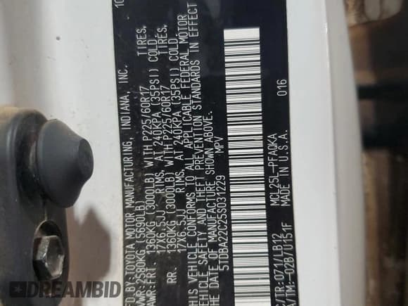 ✅ 2005 Toyota Sienna XLE • VIN: 5TDBA22C25S031229 • Lot: 56173815. Listed on Copart with 251,285 mi. Free auction sales archive from the USA and detailed vehicle history report at DreamBid. Image 13.