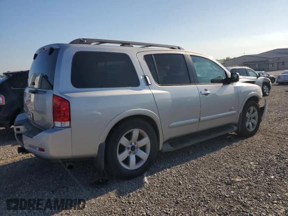 ✅ 2008 Nissan Armada LE • VIN: 5N1BA08D48N609440 • Lot: 63272475. Listed on Copart with 299,309 mi. Free auction sales archive from the USA and detailed vehicle history report at DreamBid. Image 3.