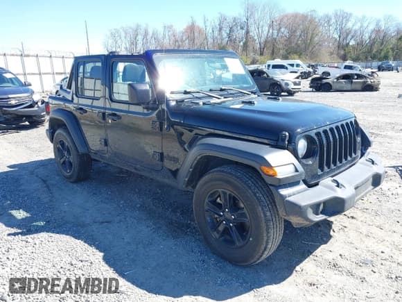 ✅ 2021 Jeep Wrangler Unlimited Sport S • VIN: 1C4HJXDG4MW753159 • Lot: 41723515. Wystawiony na IAAI z przebiegiem 86 589 mil. Bezpłatny archiwum sprzedaży aukcyjnych z USA i szczegółowy raport historii pojazdu na DreamBid. Zdjęcie 1.