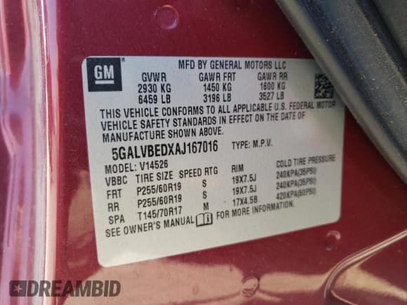 ✅ 2010 Buick Enclave CXL 1XL • VIN: 5GALVBEDXAJ167016 • Lot: 59659595. Wystawiony na Copart z przebiegiem Nie podano. Bezpłatny archiwum sprzedaży aukcyjnych z USA i szczegółowy raport historii pojazdu na DreamBid. Zdjęcie 12.