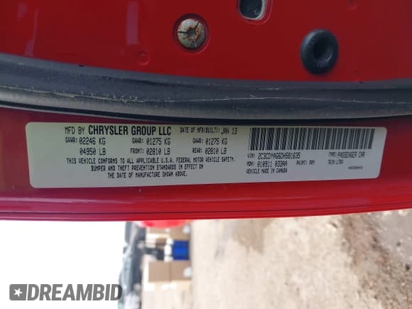 ✅ 2013 Dodge Challenger Rallye Redline • VIN: 2C3CDYAG6DH581635 • Lot: 41666837. Wystawiony na IAAI z przebiegiem 66 514 mil. Bezpłatny archiwum sprzedaży aukcyjnych z USA i szczegółowy raport historii pojazdu na DreamBid. Zdjęcie 9.