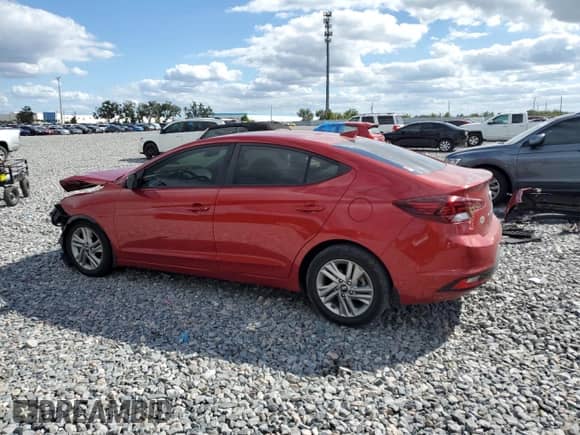 2020 Hyundai Elantra SEL with VIN 5NPD84LF2LH527952, listed as a Copart auction lot 87271035 with 92,893 mi miles and Non repairable. Bid and sale history available at DreamBid. Image 2.