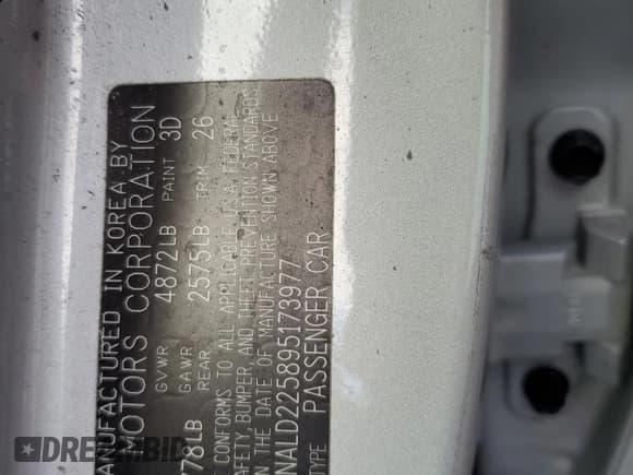 ✅ 2009 Kia Amanti • VIN: KNALD225895173977 • Lot: 74676874. Listed on Copart with 79,393 mi. Free auction sales archive from the USA and detailed vehicle history report at DreamBid. Image 12.