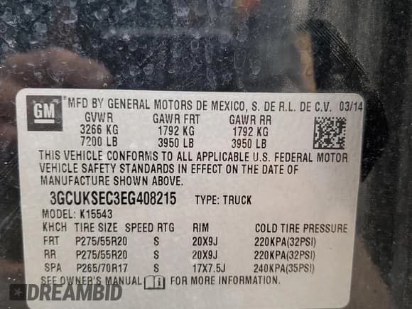 ✅ 2014 Chevrolet Silverado 1500 LTZ • VIN: 3GCUKSEC3EG408215 • Лот: 81594855. Опубликован ранее на Copart с пробегом 135 810 миль. Бесплатный доступ к архиву аукционных продаж из США и подробный отчёт об истории автомобиля на DreamBid. Изображение 12.