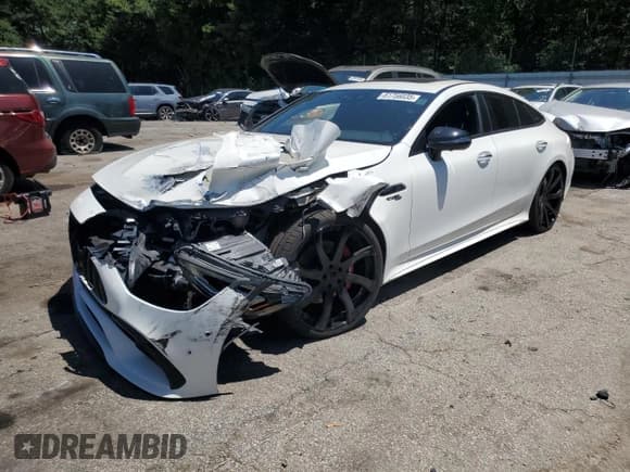 ✅ 2019 Mercedes-Benz AMG GT 53 • VIN: WDD7X6BBXKA004023 • Lot: 61756035. Listed on Copart with 43,825 mi. Free auction sales archive from the USA and detailed vehicle history report at DreamBid. Image 1.