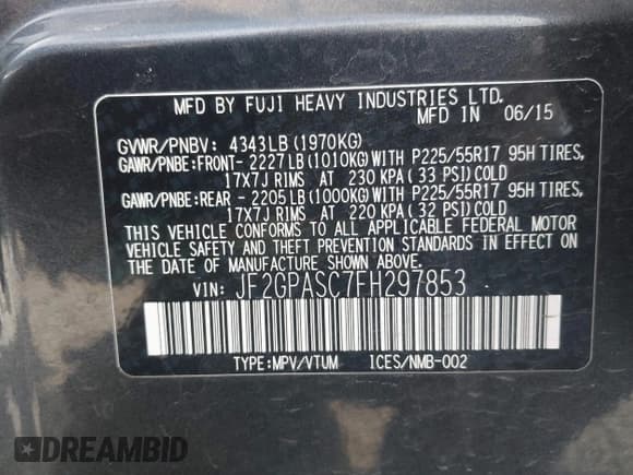 ✅ 2015 Subaru Crosstrek Limited • VIN: JF2GPASC7FH297853 • Lot: 42542818. Wystawiony na IAAI z przebiegiem 144 434 mil. Bezpłatny archiwum sprzedaży aukcyjnych z USA i szczegółowy raport historii pojazdu na DreamBid. Zdjęcie 9.